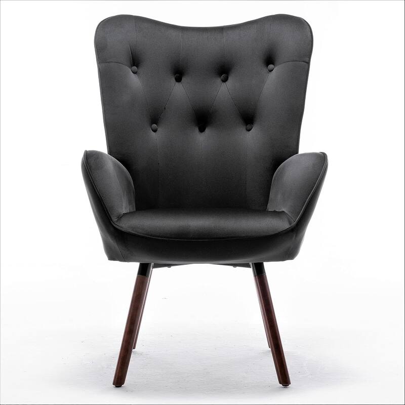 Kreedence 26.38" W Microfiber Accent Chair with Wing Back Design