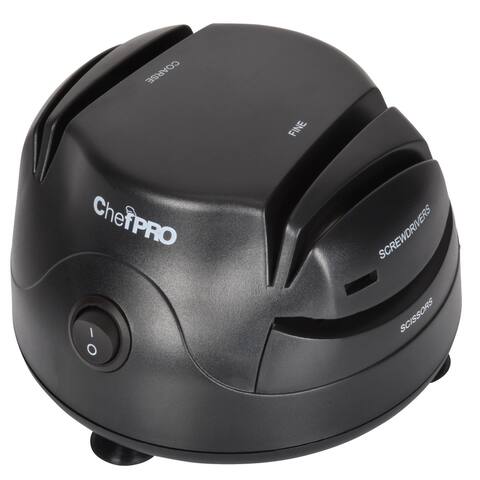Chef PRO Compact 3-in-1 Electric Knife Sharpener System, Black