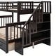 preview thumbnail 48 of 52, Modern Twin over Full Bunk Bed With Drawer,Storage And Guard Rail,Solid Construction for Kids