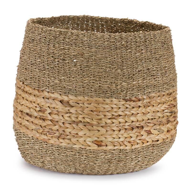 Woven Seagrass Storage Basket - 18" - Set of 2