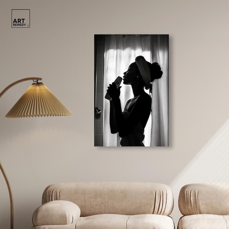 Bathroom Jam Session Canvas by Art Remedy, Gallery Wrapped