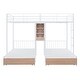 preview thumbnail 12 of 30, Triple Bunk Bed with Drawers, Desks and Shelves, White