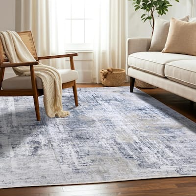Delara Machine Washable Area Rug, Soft & Durable, Non-Slip Backing, Eco- Friendly GRS certified.