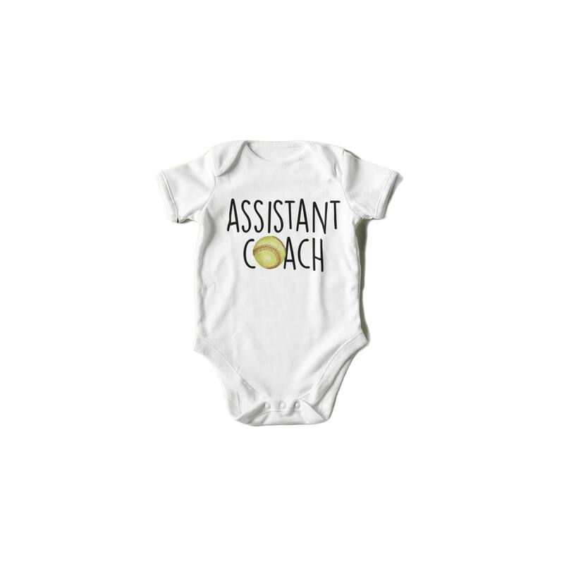 Softball Coach - Baby Boy Girl Clothes Infant Bodysuit Funny Cute Newborn - White - 0-3M
