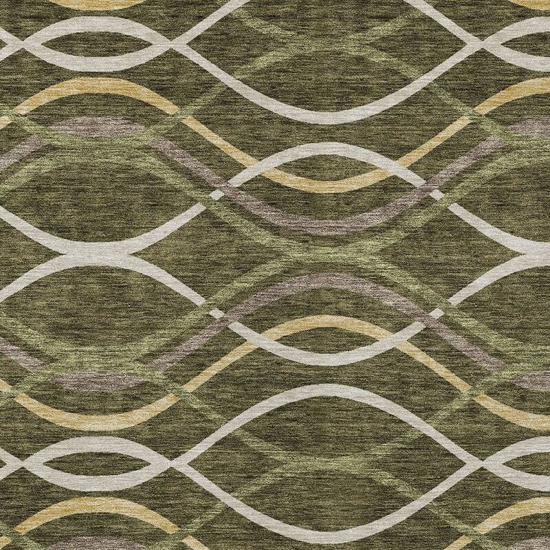 HomeRoots Abstract Transitional Rectangle Outdoor Rug