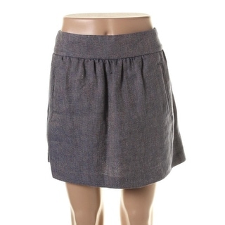 Sharagano Women's Ruffle Linen Skirt - 14202052 - Overstock.com ...