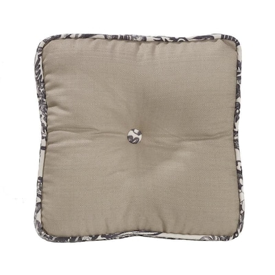 HiEnd Accents Augusta Buttoned Toile Box Pillow, 18"X18"