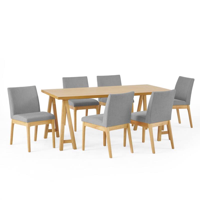 Kwame Mid-Century Modern 7 Piece Dining Set by Christopher Knight Home