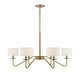 preview thumbnail 2 of 11, Trade Winds Lighting Hannah 6-Light Chandelier Natural Brass