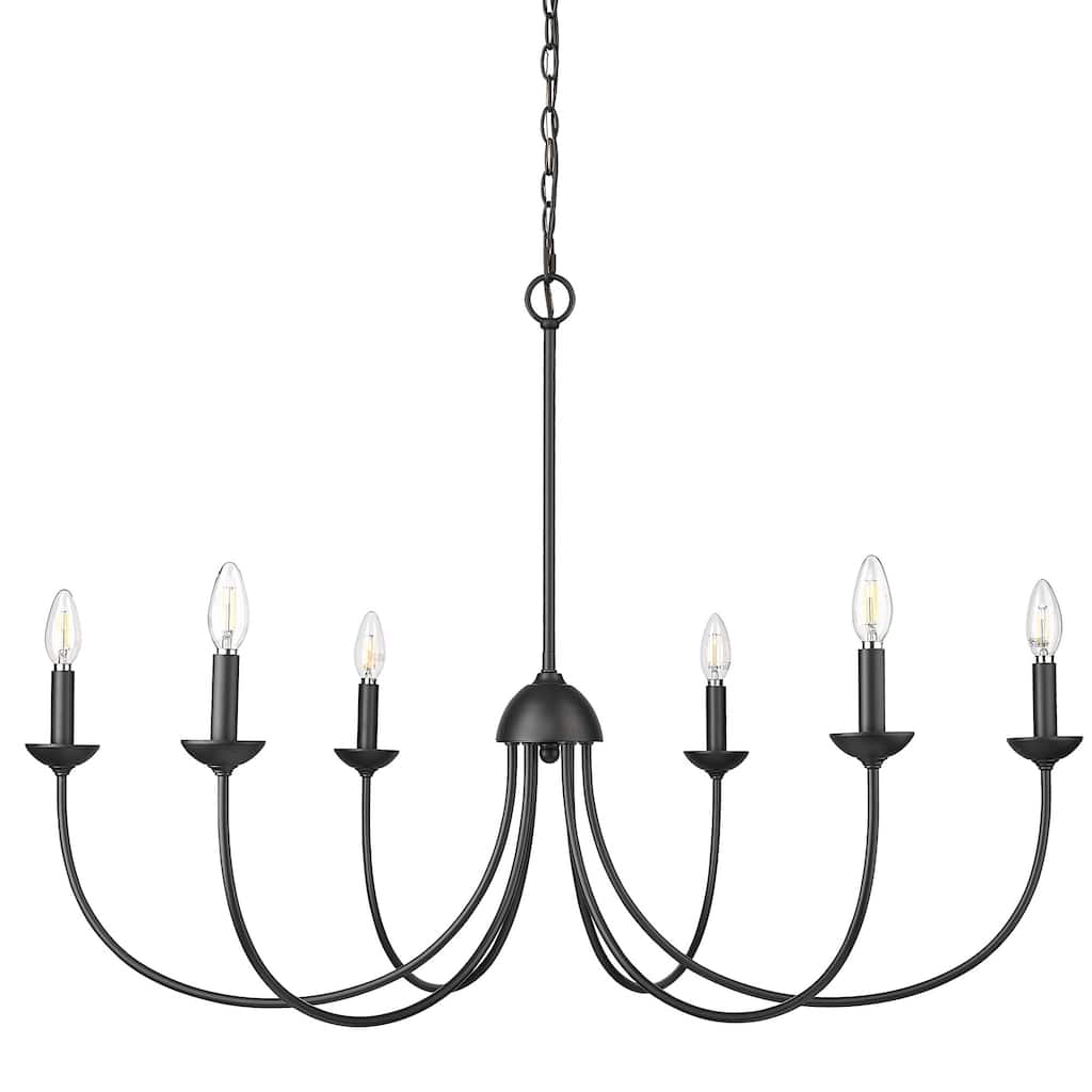Millennium Lighting 12406 Huxley 6 Light 29" Wide Taper Candle Style