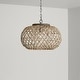 preview thumbnail 3 of 2, Rainey 1-light Grey Wash/ Antique Nickel Pendant