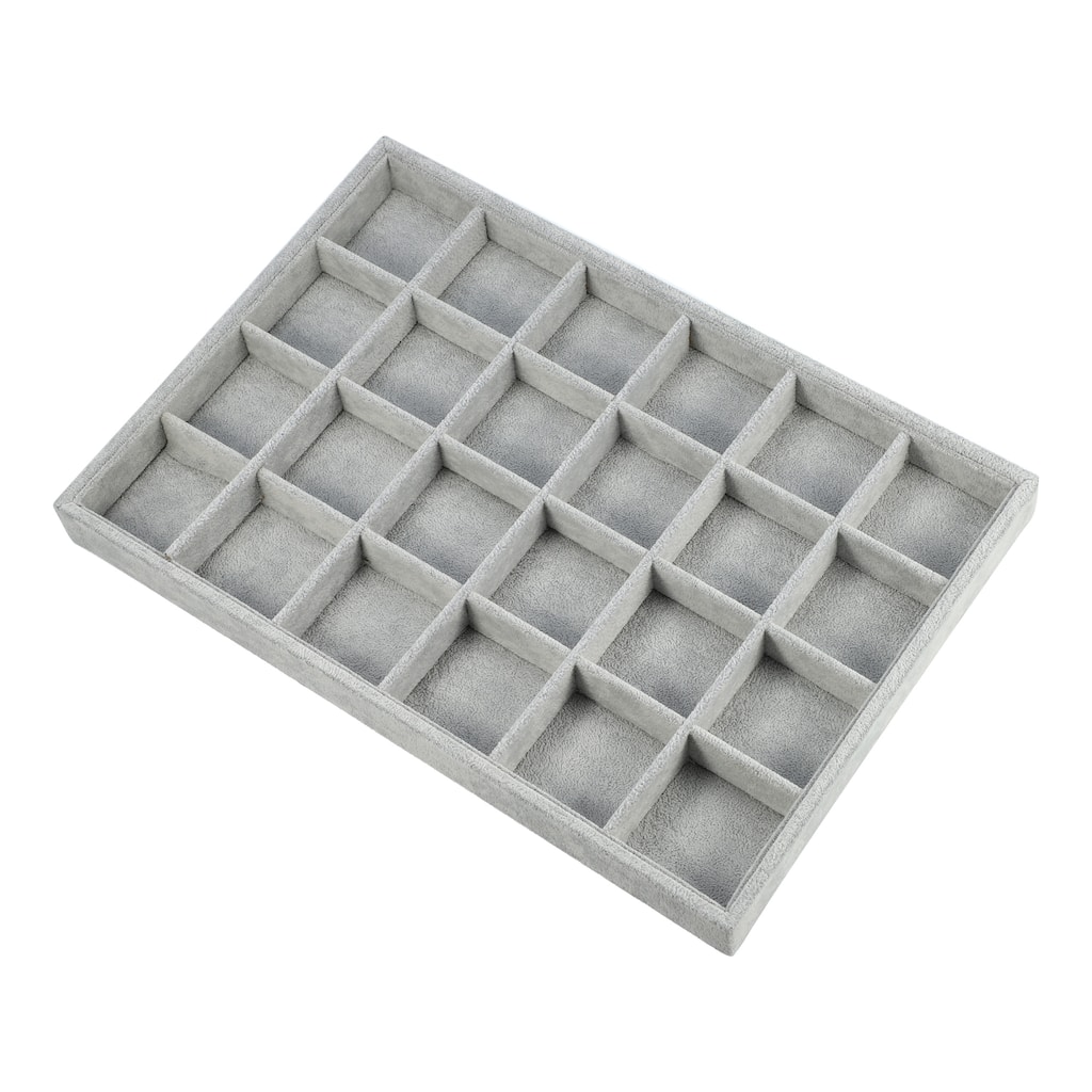24 Grid Jewelry Tray Stackable for Rings Earrings Necklace Bracelet