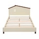 preview thumbnail 33 of 52, Platform bed with house shaped headboard