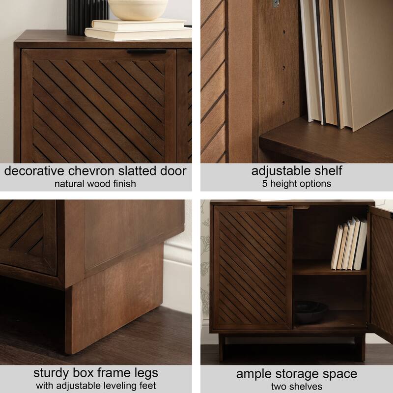 Kate and Laurel Mezzeta Wood Floor Storage Cabinet