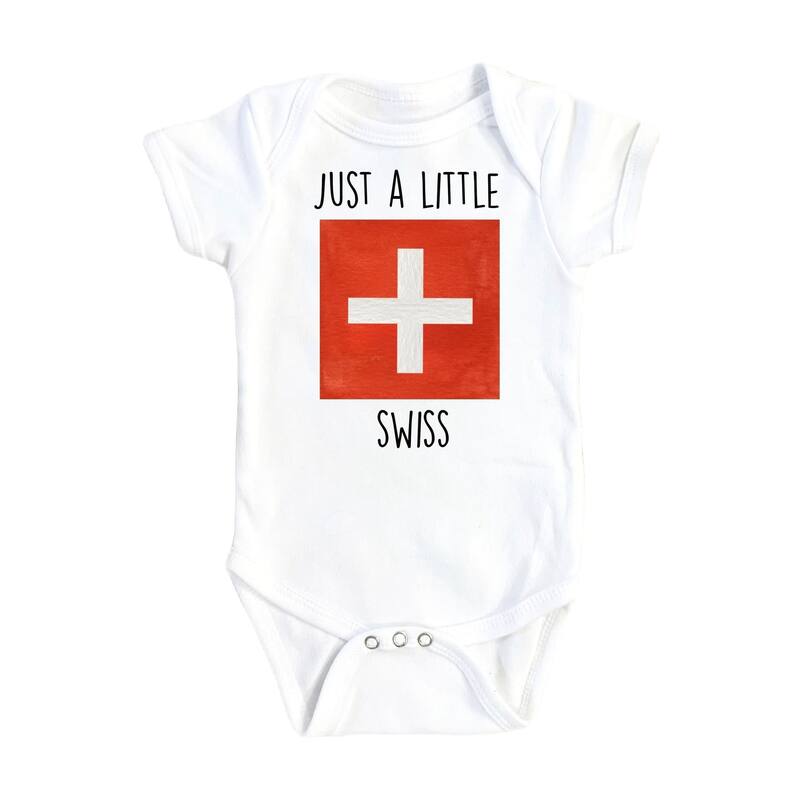 Switzerland - Baby Boy Girl Clothes Infant Bodysuit Funny Cute Newborn 1A - White - 6-9M