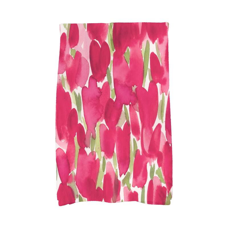 Tulip Blossom 18 x 30 inch Floral Hand Towel