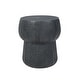 preview thumbnail 16 of 21, GDFStudio Cove Outdoor Concrete Accent Table with Crack Texture, Double Barrel Shape, MGO Material