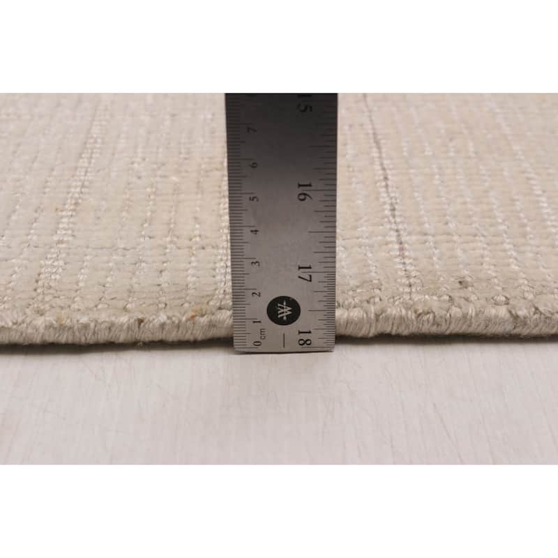 ECARPETGALLERY Hand Loomed Kashkuli Gabbeh Cream Silk Rug - 6'7 x 10'3