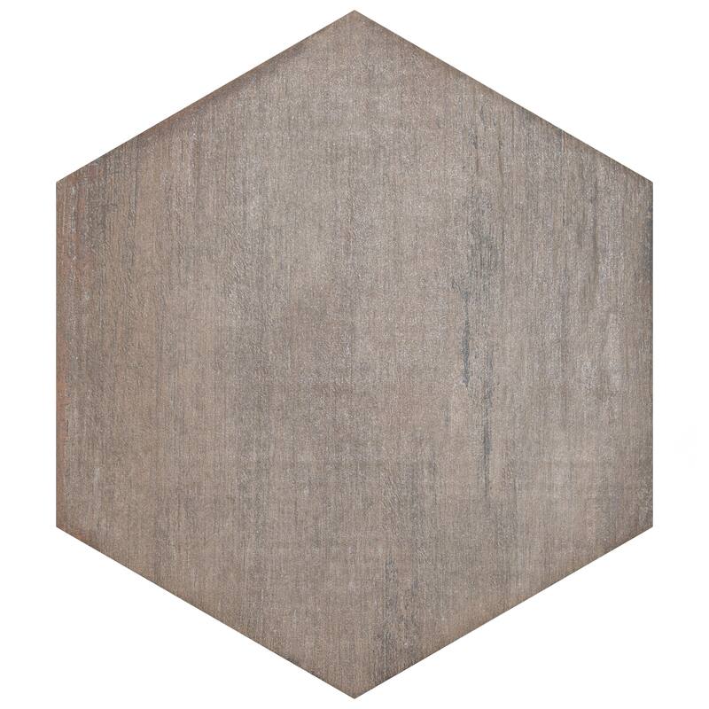 Merola Tile Retro Mini Hex Terra 7" x 8" Porcelain Floor and Wall Tile