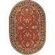 preview thumbnail 34 of 53, Artistic Weavers Coliseum Hand Tufted Traditional Border Wool Area Rug 6' x 9' Oval - Rust/Grey