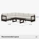 preview thumbnail 18 of 28, PURPLE LEAF Caesar L-Shaped White Outdoor Couch with 9.6" Thick for Yard Porch Deck Patio Conversation Sets