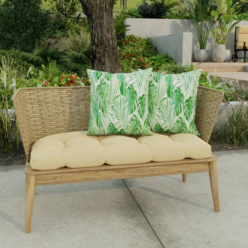 16" x 16" Outdoor Throw Pillow - Set of 2 - 16'' L x 16'' W x 4'' H - Bryann Tortoise