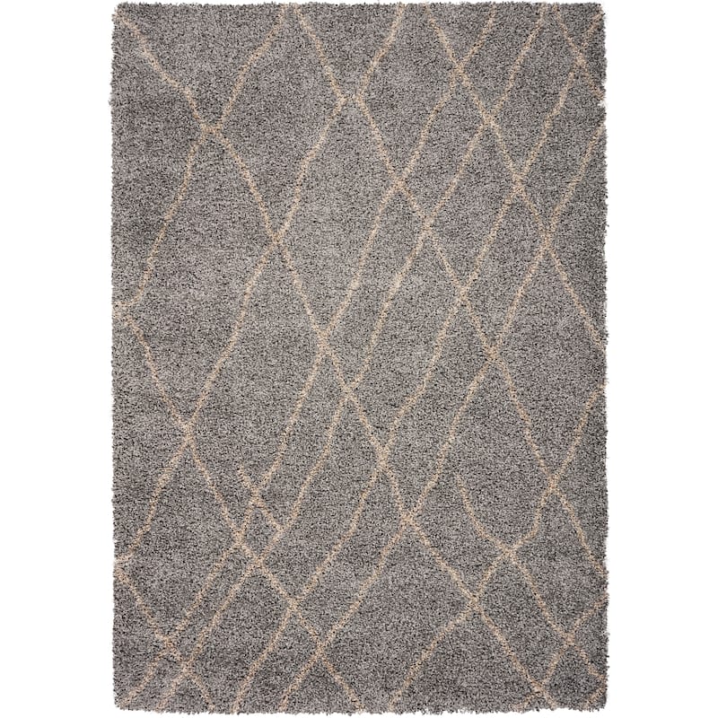 Strick & Bolton Spina Abstract Diamond Plush Area Rug