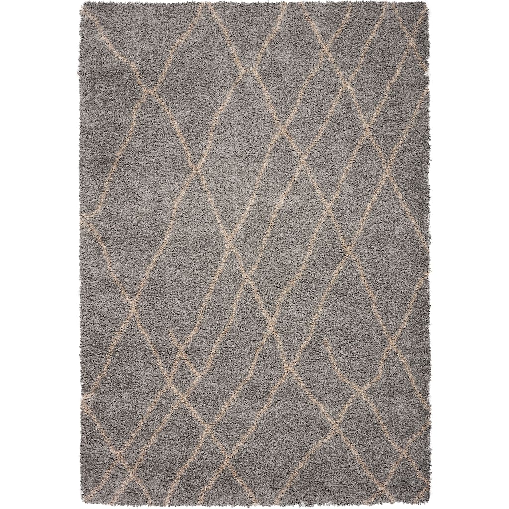 Strick & Bolton Spina Abstract Diamond Plush Area Rug