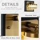 preview thumbnail 15 of 15, Modern Square Black and Brass Integrated LED Wall Sconce with White Acrylic Shade Adjustable Head Bathroom Vanity Light