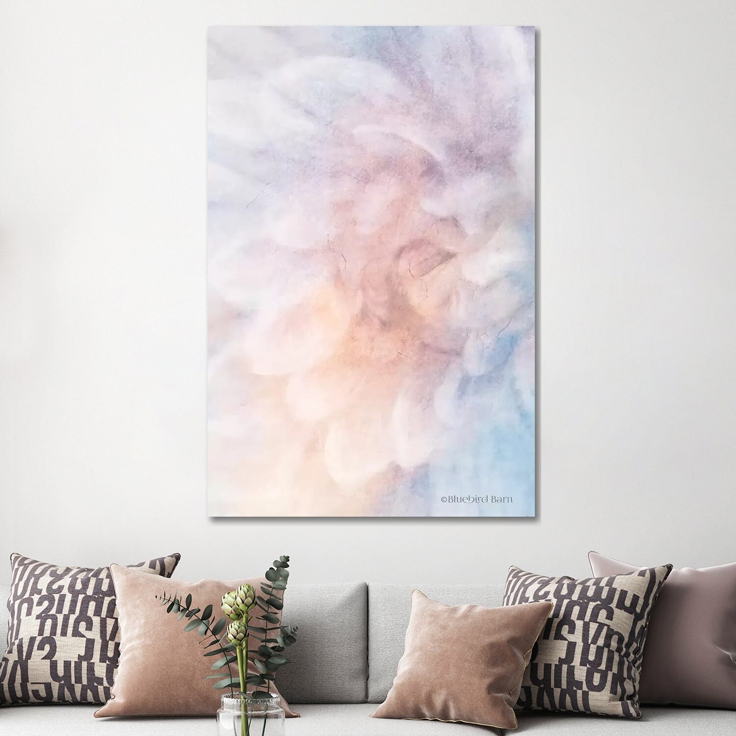 iCanvas Soft Dahlia Pastel Blue Lilac by Bluebird Barn Canvas Print - Bed  Bath & Beyond - 34219684