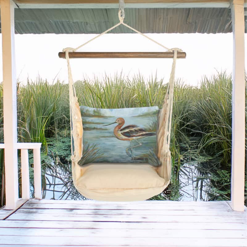 Magnolia Casual Swing Set 4 piece - Magnolia Stripe w/ Avocet Bird in Water