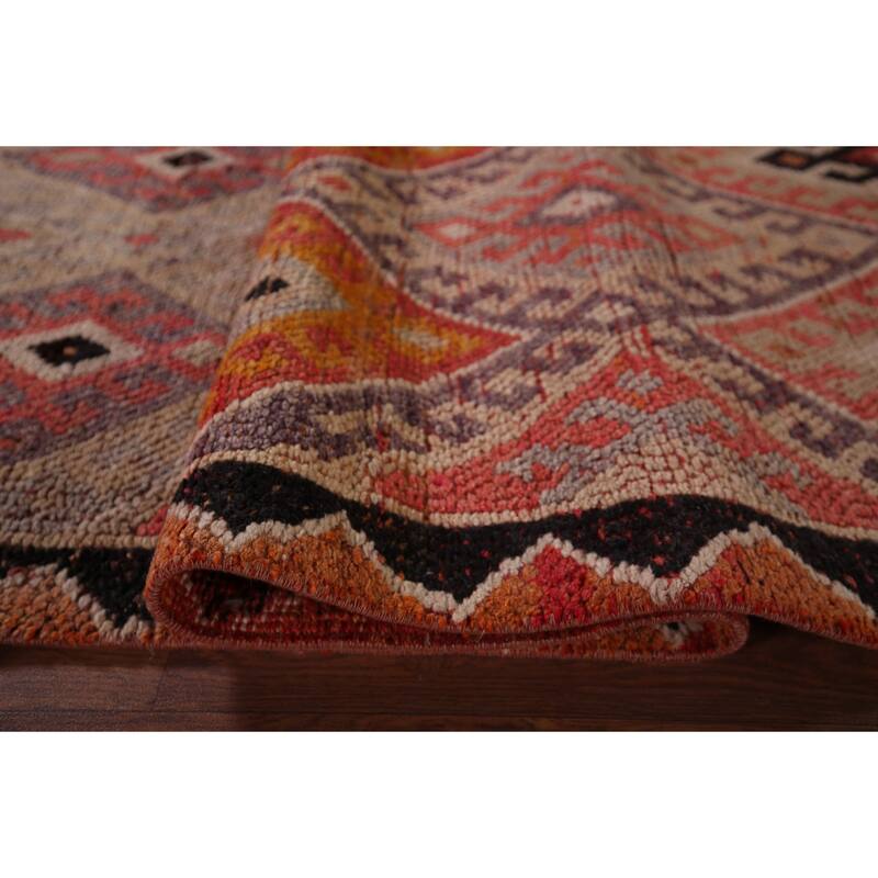 Oushak Turkish Vintage Runner Rug Handmade Wool Carpet - 2'8"x 12'3"
