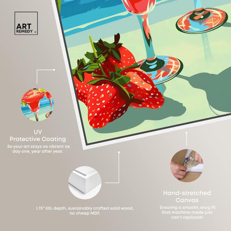 Strawberry Daiquri Breeze Canvas by Art Remedy