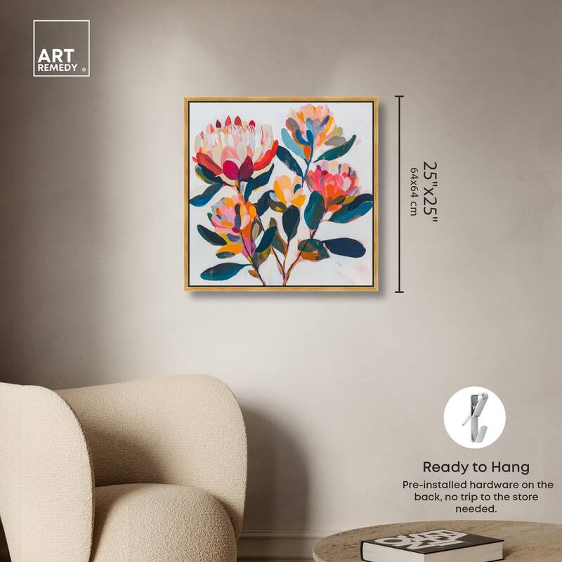 Contemporary Flora I Canvas by Art Remedy