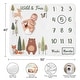preview thumbnail 4 of 3, Sweet Jojo Designs Woodland Animals Boy, Girl, Unisex/Gender Neutral Baby Monthly Milestone Blanket - Sage Green, Forest Friends