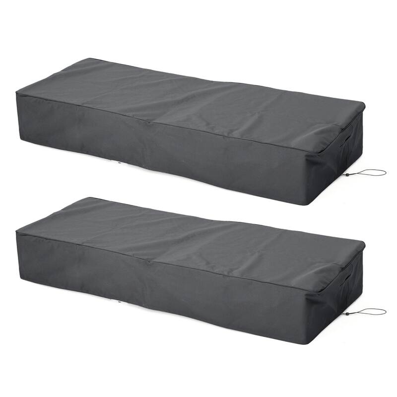 Roomfitters Shield Outdoor Waterproof Chaise Lounge Set Cover, Weather Resistant - Grey (Set of 2)