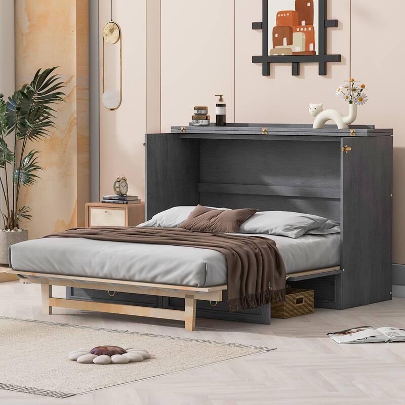 Murphy Bed with Storage and Large Drawers