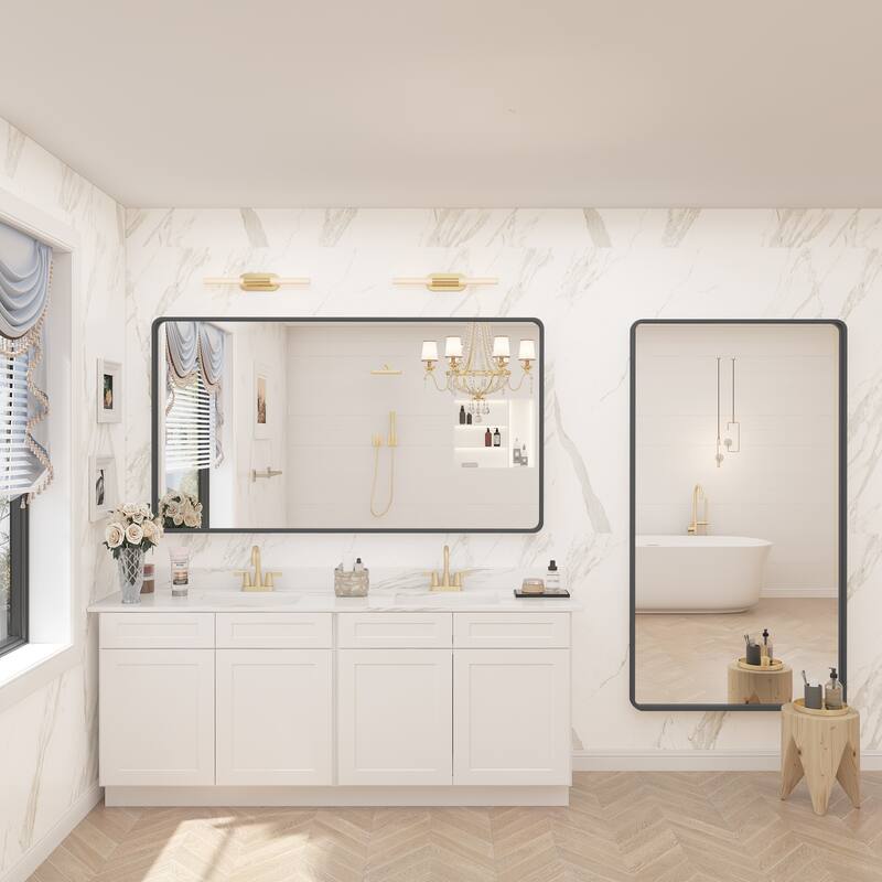 Aluminum alloy Framed Tempered Glass Wall Bathroom Vanity Mirror