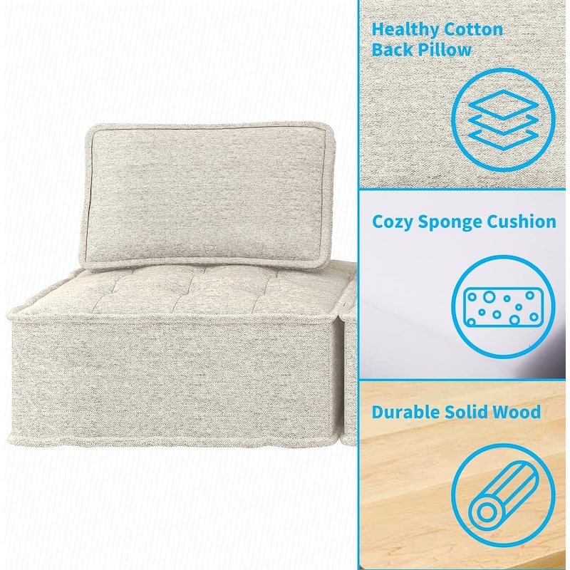 Mixoy 1PCS DIY Combination Oversized Sleeper Sofa Bed, Comfy Floor