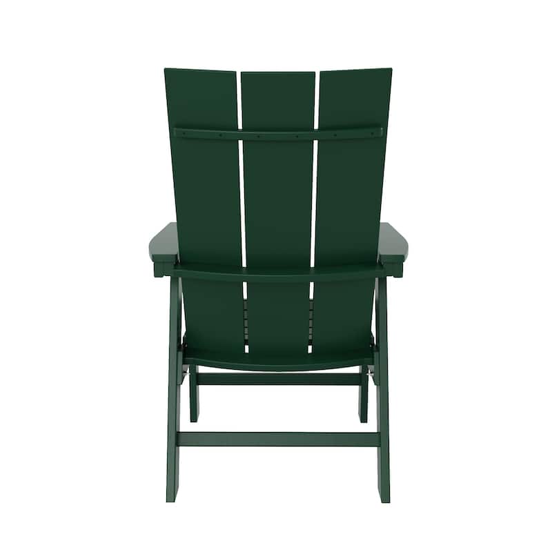 Polytrends Shoreside Hdpe All Weather Outdoor Patio Adirondack Dining Chair (1PC)