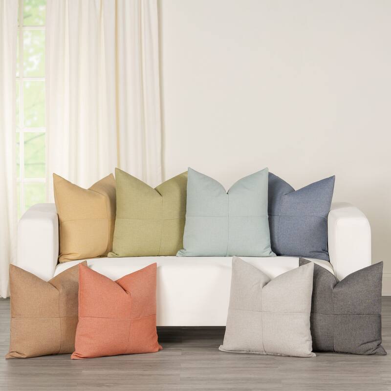 Redeem Stripe Eco-friendly 4-Patch Throw Pillow