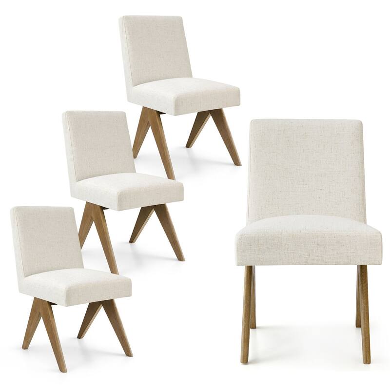 Mid Century Modern Dining Chair (Set of 4) - White