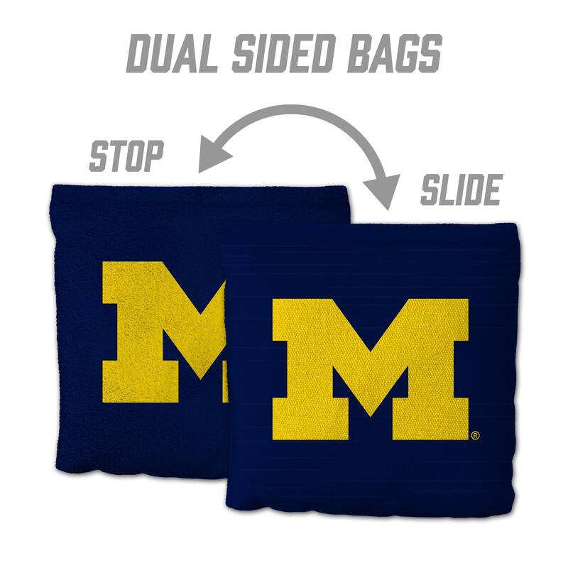 Michigan Wolverines NCAA Dual Sided Pro Stop & Slide Cornhole Bags
