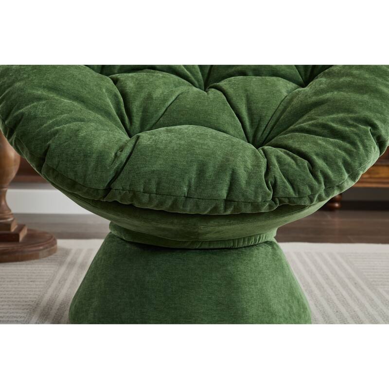 Oversized Swivel Accent Chair, 360-Degree Swivel Barrel Chair, Papasan Chair for Living Room and Bedroom Comfort
