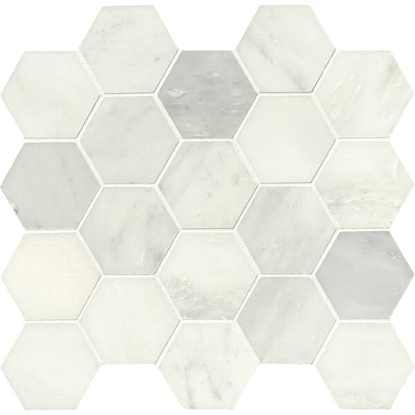 Shop Msi Smot 3hexp Greecian White 3 X 3 Hexagon Mosaic Tile Polished Overstock 29778018