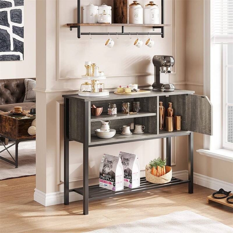Coffee Bar with Storage Buffet Cabinet Kitchen Sideboard - 13.8"D x 41.7"W x 33"H