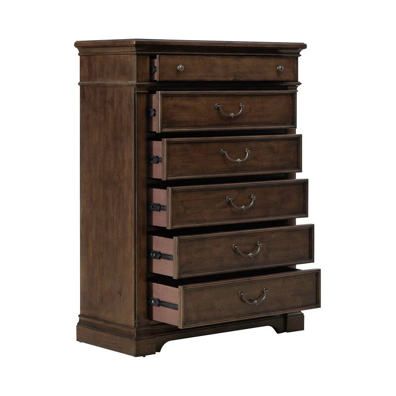 Arden Road Satin Cherry Poplar Dresser for Bedroom Storage - 6, 8, or 10 Drawers