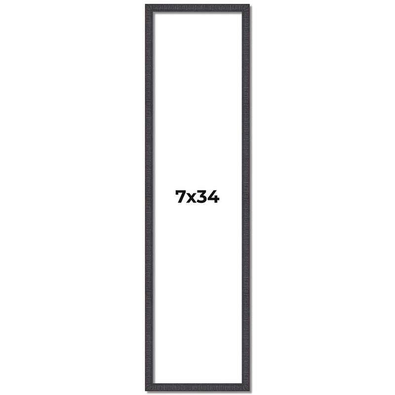 7x34 Frame Brown Solid Wood Picture Frame - Complete Modern Photo