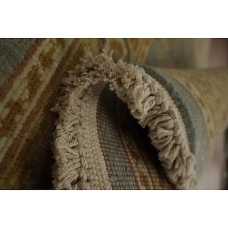 Hand Knotted Oriental 100% Wool Carpet Traditional All-Over Navy Blue & Blues Ziegler Area Rug - 3' 2'' X 2' 0''