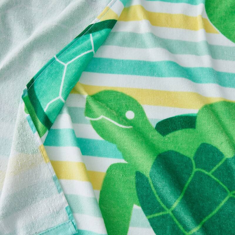 Linery & Co. 100% Cotton Printed Beach Towel for Kids, 30" x 60"